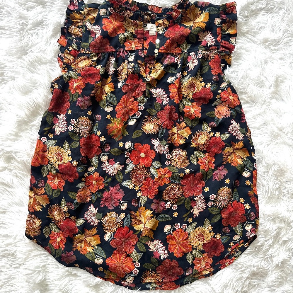 Loft floral blouse